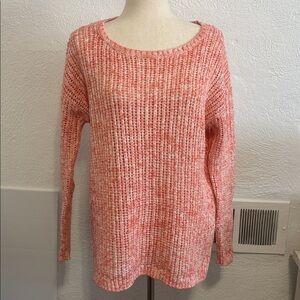 Talbots Women's Cotton Ribbed Crewneck Sweater Shade of Coral
